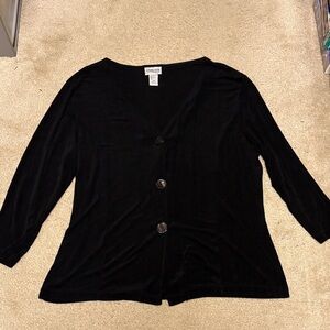 Chico's Travelers Charcoal Top